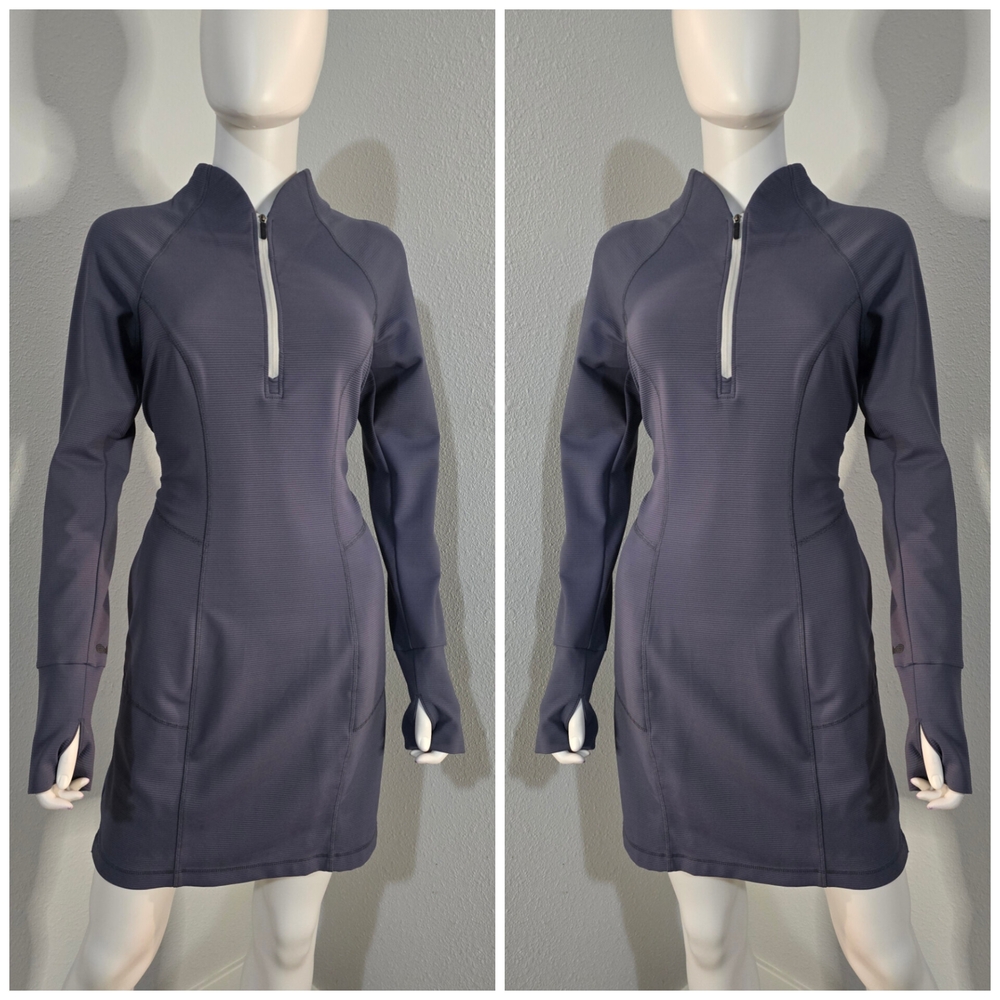 Elegant Navy Long-Sleeve Dress